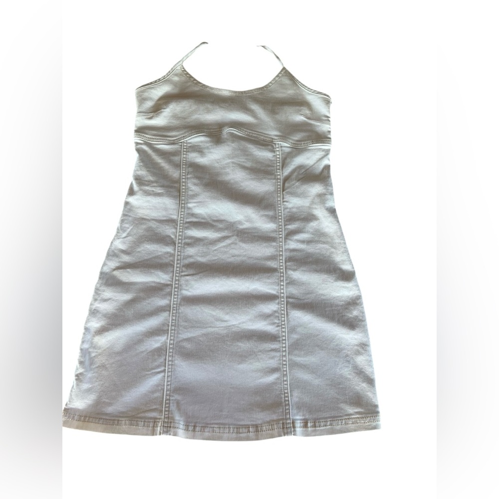 Aerie white jean dress